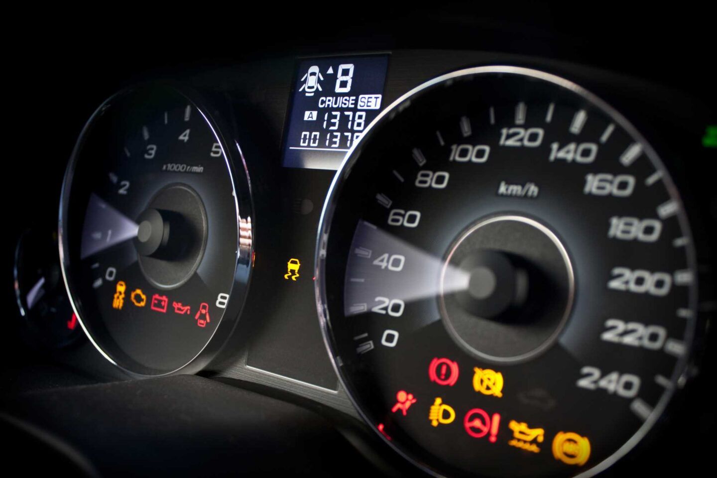 Display of Car Warning Lights in Portland, OR