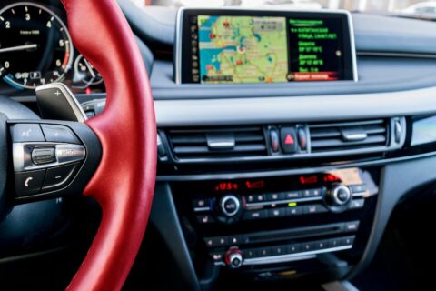 Modern Mini Car Interior with Multimedia System in Portland, OR